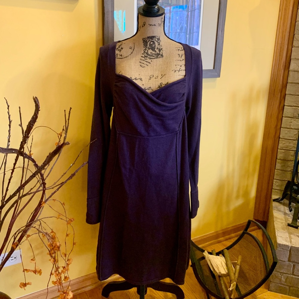 Athleta Hot Toddy purple knit dress.
